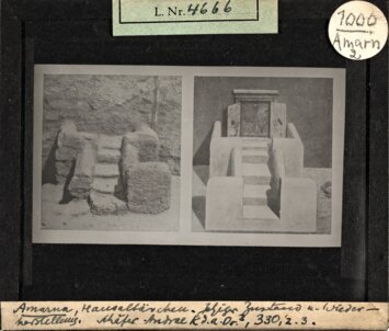 Vorschaubild Amarna. Hausaltärchen. Jetziger Zustand und Wiederherstellung Diasammlung